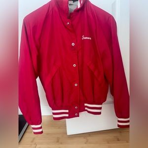 Red Varsity Windbreaker
